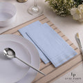 Ice Blue with Silver Stripe Paper Napkins - 3 available size