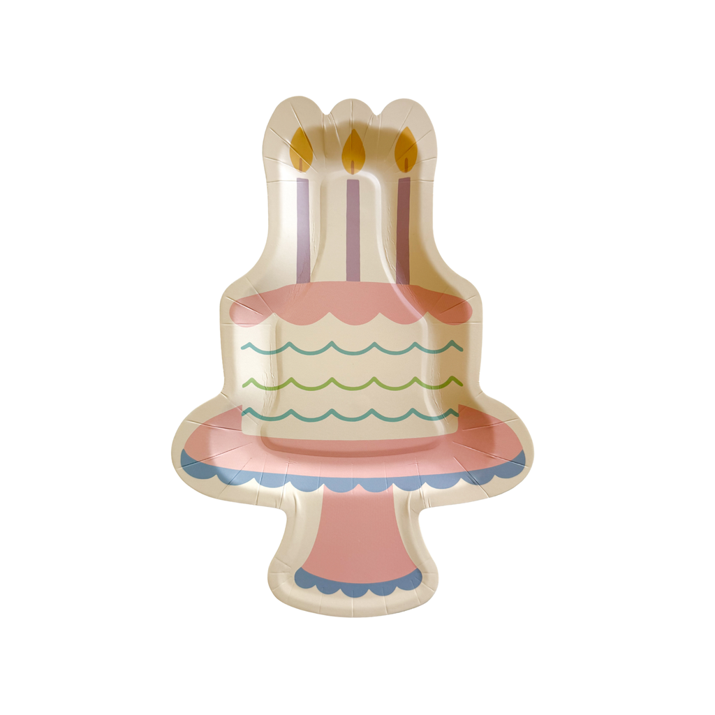 Shaped Birthday Cake Plate, 12pcs