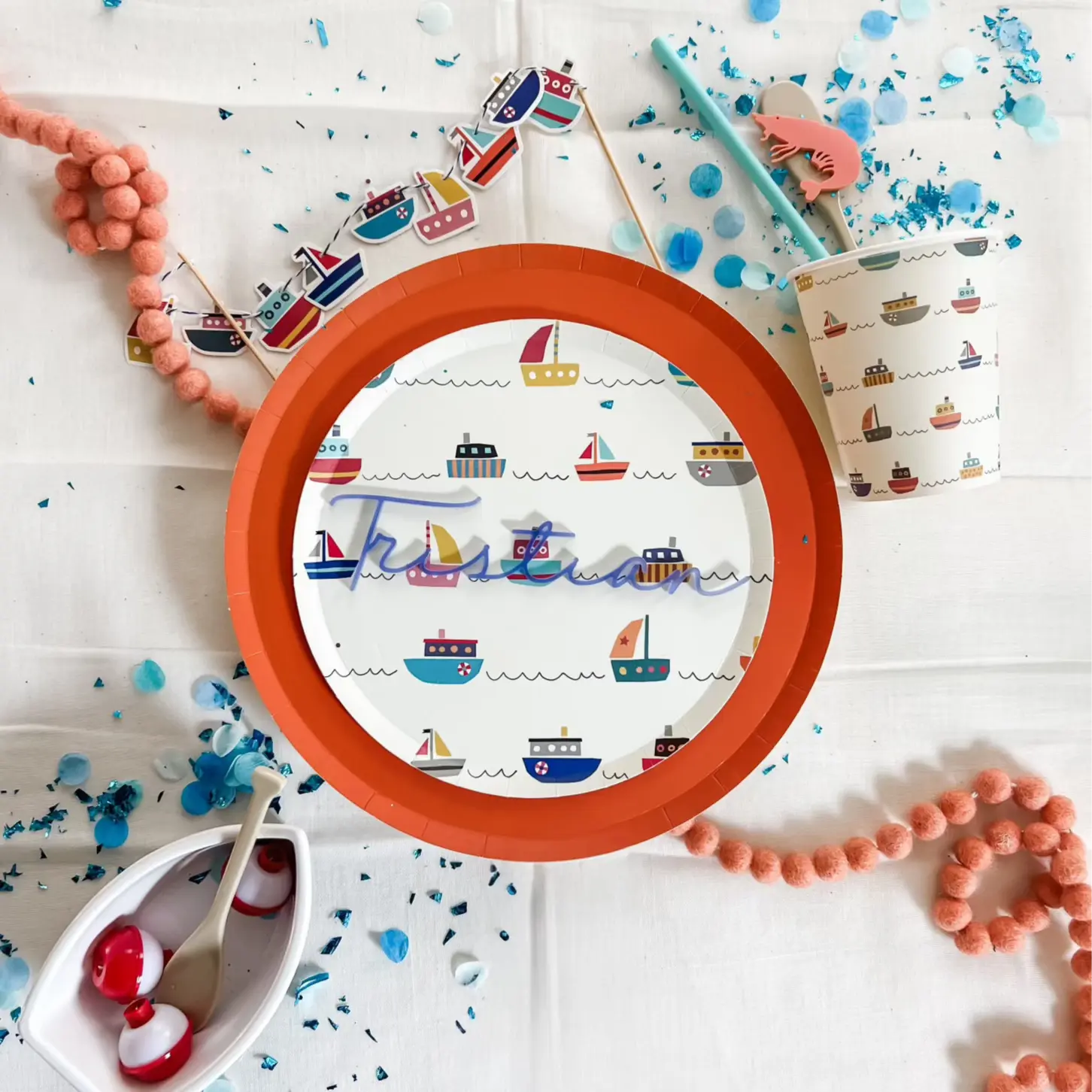 Boat Paper Party Cups  (8pcs)