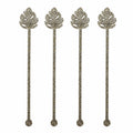 Palm Leaf Glitter Acrylic Drink Stirrers (4 ct)