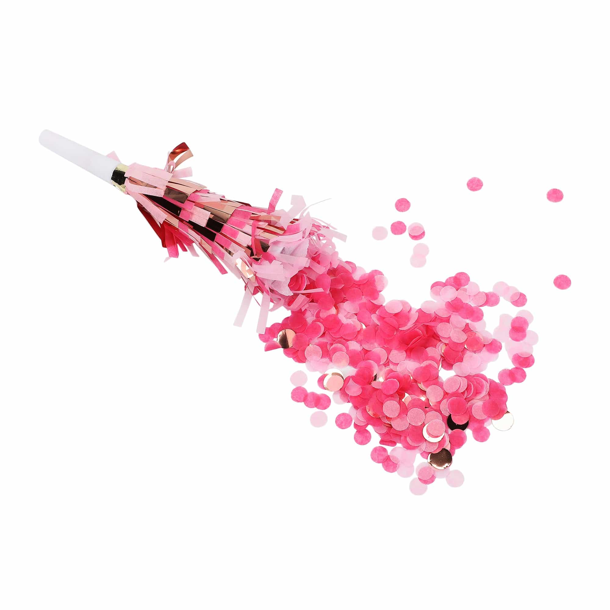 Pop of Pink Confetti Party Blowers (6 ct)