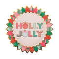 Holly Jolly Christmas Dessert Plates (10 count)