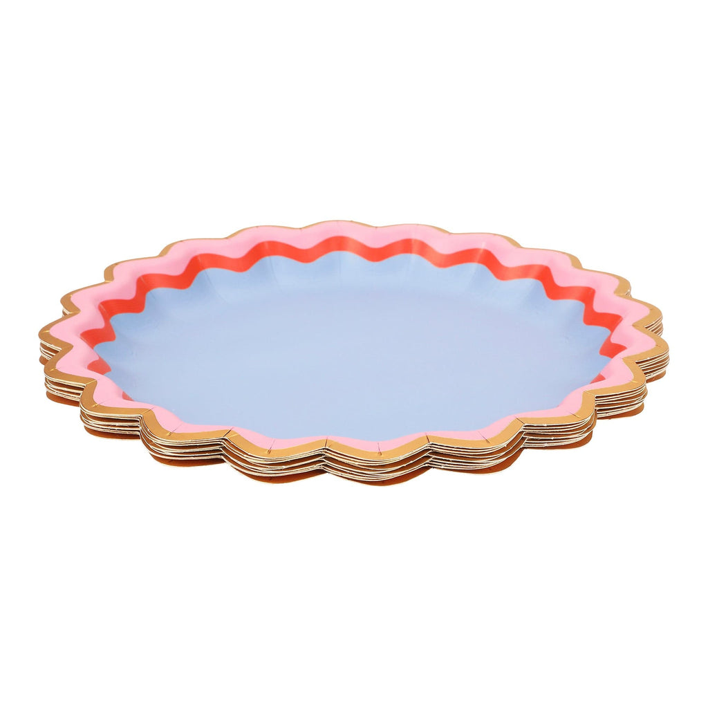 Rainbow Ric Rac Assorted Dessert Plates (10 count)