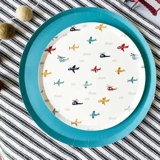 Aqua Blue Paper Party Plate (8pcs)