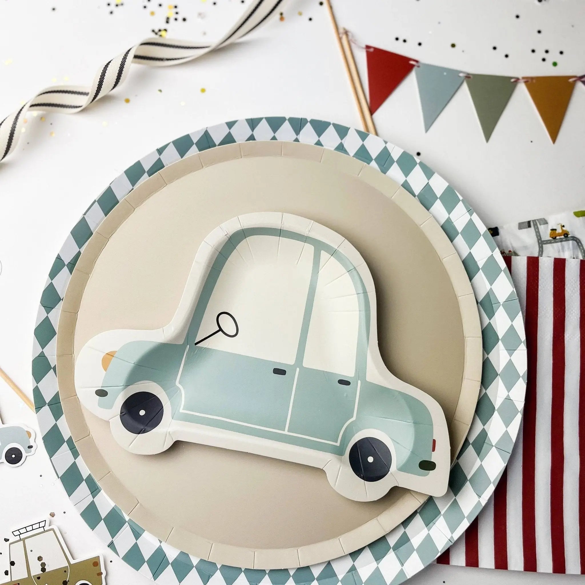 Beige Paper Party Plate (12pcs)