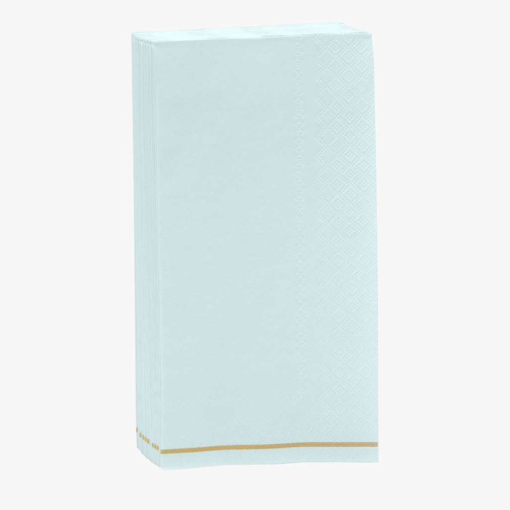 Mint with Gold Stripe Paper Napkins - 3 available sizes