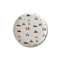 Car Patterned Birthday Dessert Plates – 7" Beige Plates (8pcs)