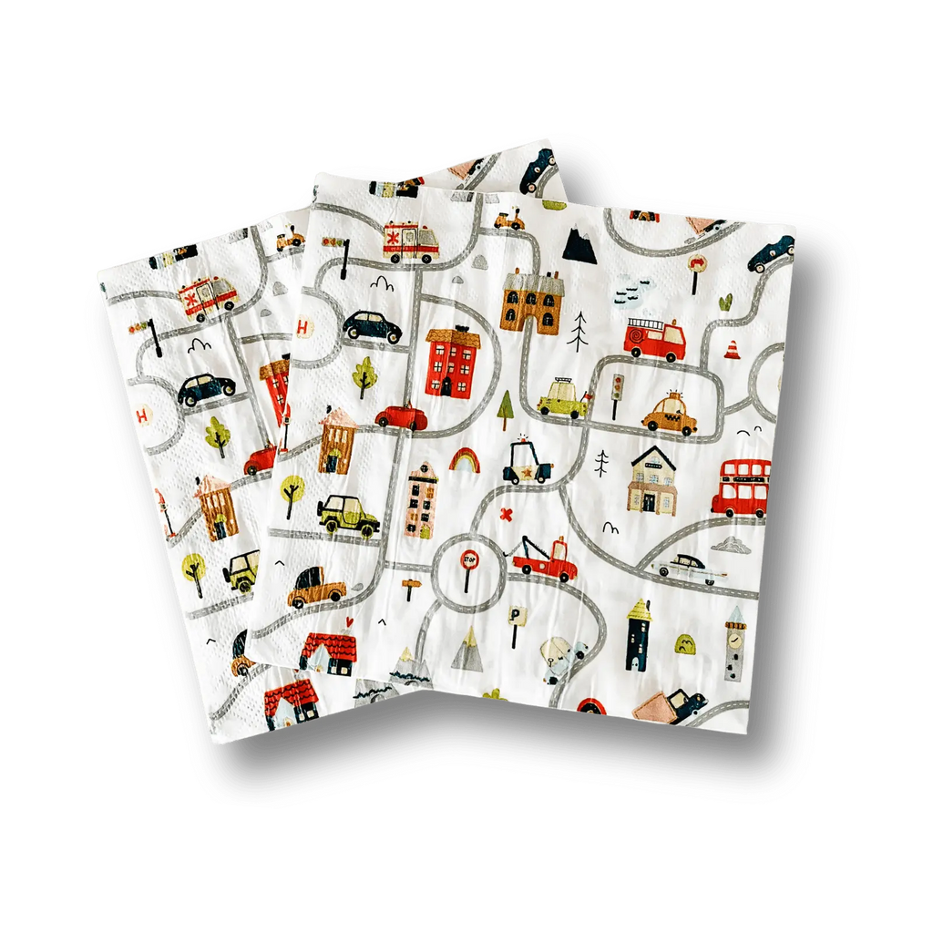 Car Large Birthday Party Paper Napkins (16pcs)