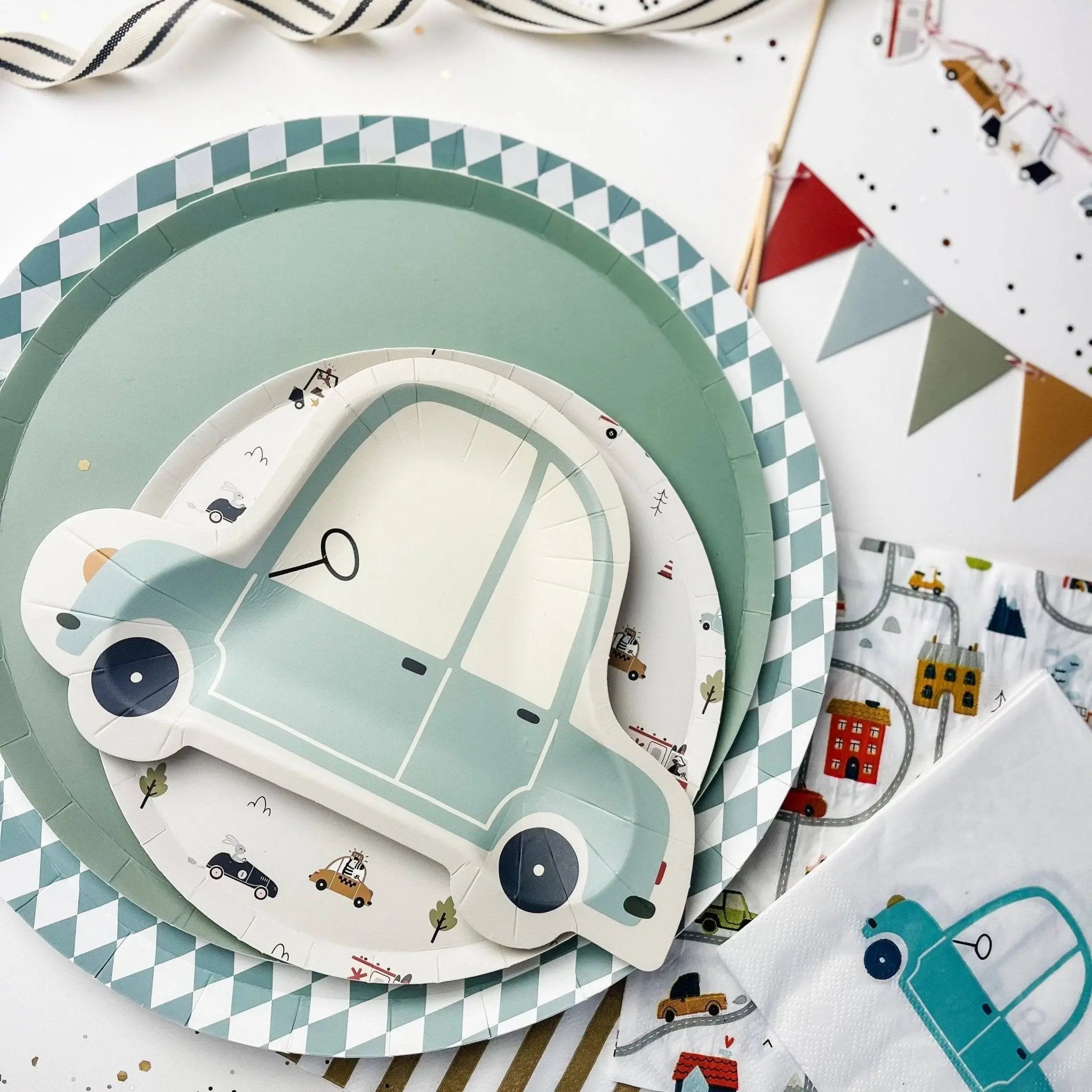 Car Large Birthday Party Paper Napkins (16pcs)