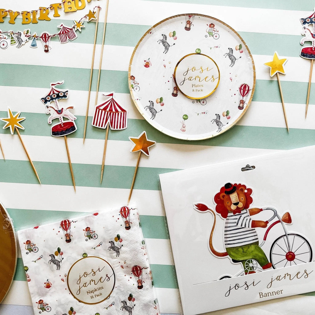 Carnival Cupcake Toppers - Circus Toppers 8pcs