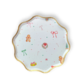 Christmas Bows Patterned Paper Plate