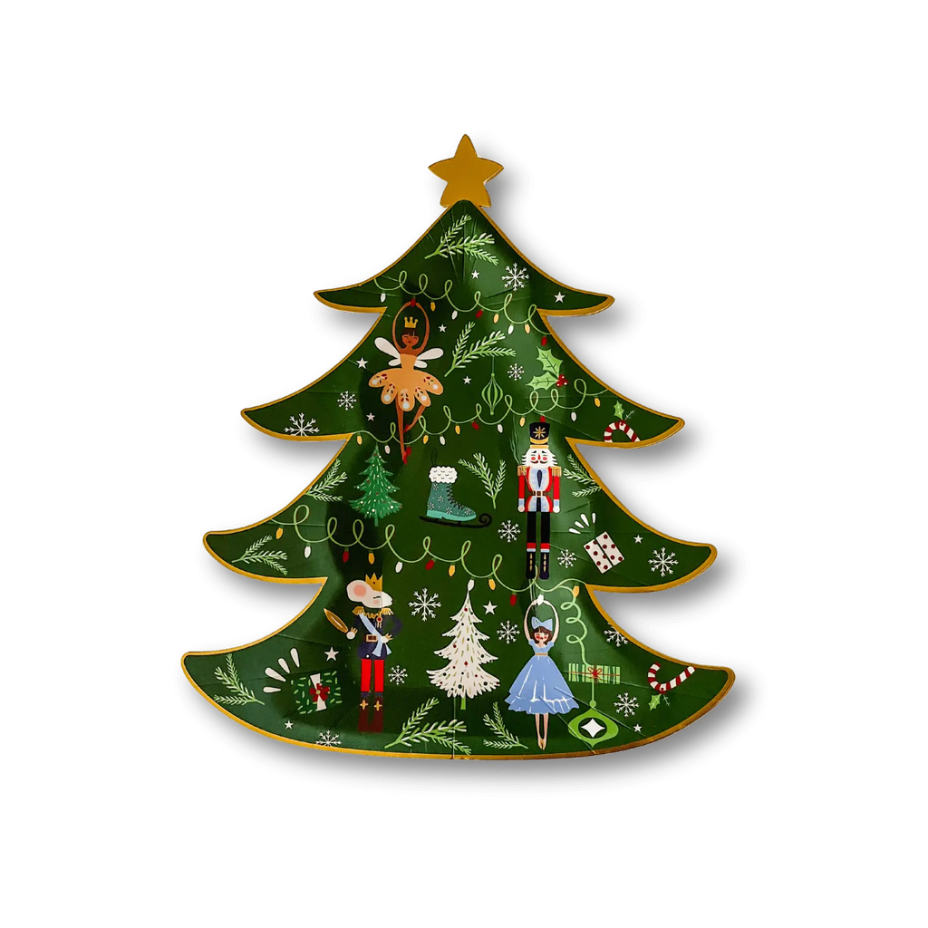Christmas Tree Dessert Plate (8pcs)