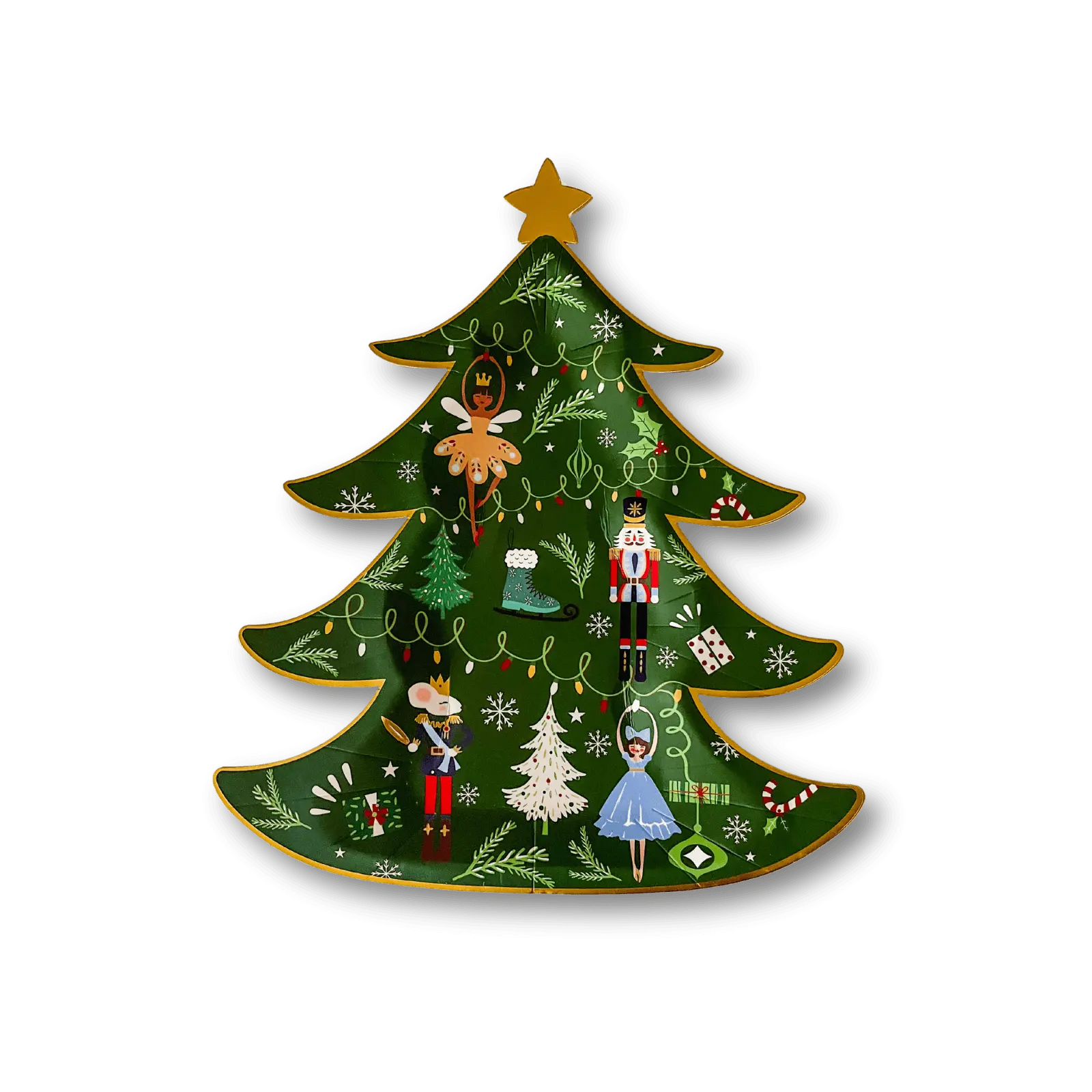 Christmas Tree Dessert Plate (8pcs)