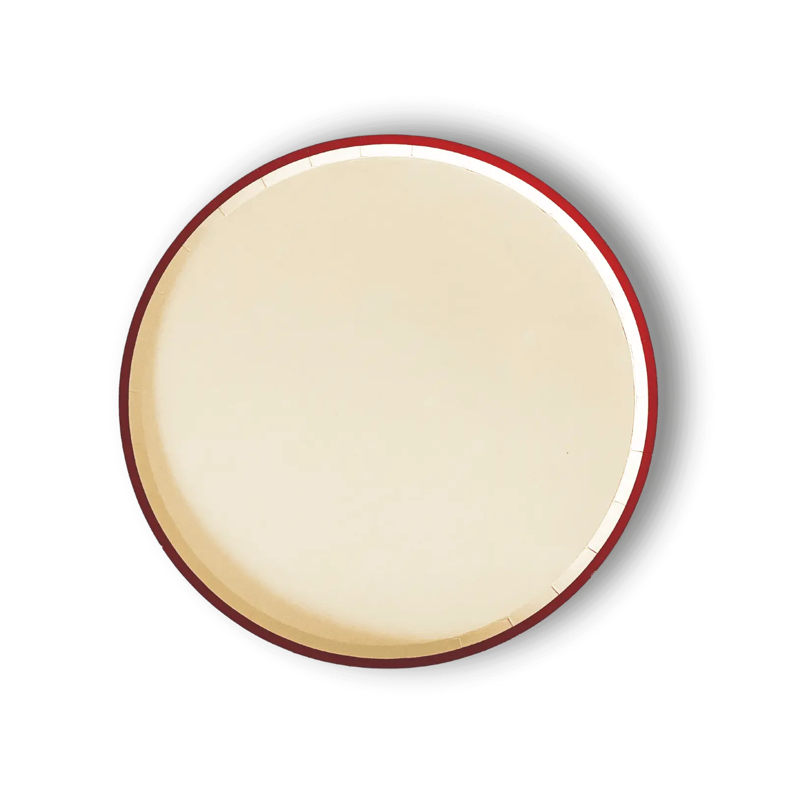 Cream Plate Red Trim, Paper Party Plate (8pcs)