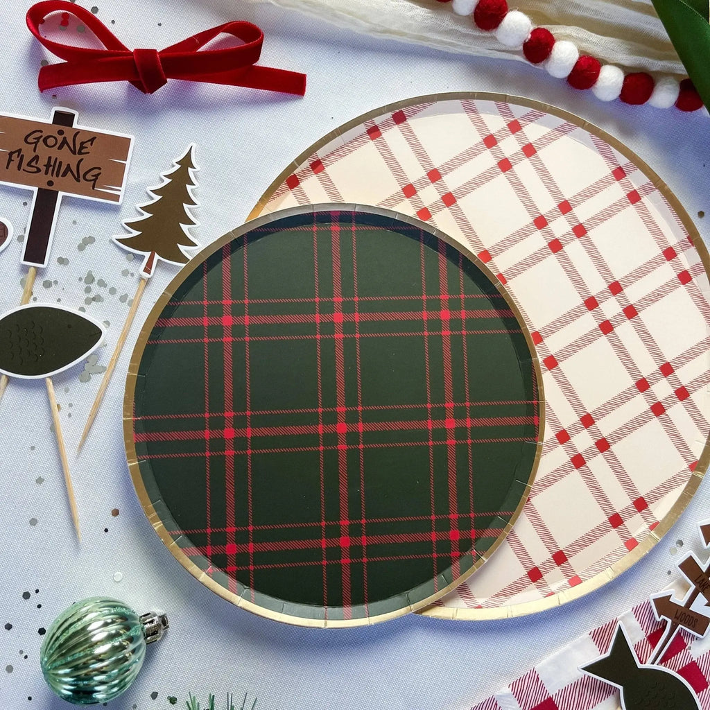 Farmhouse Christmas Dessert Paper Plate (8pcs)
