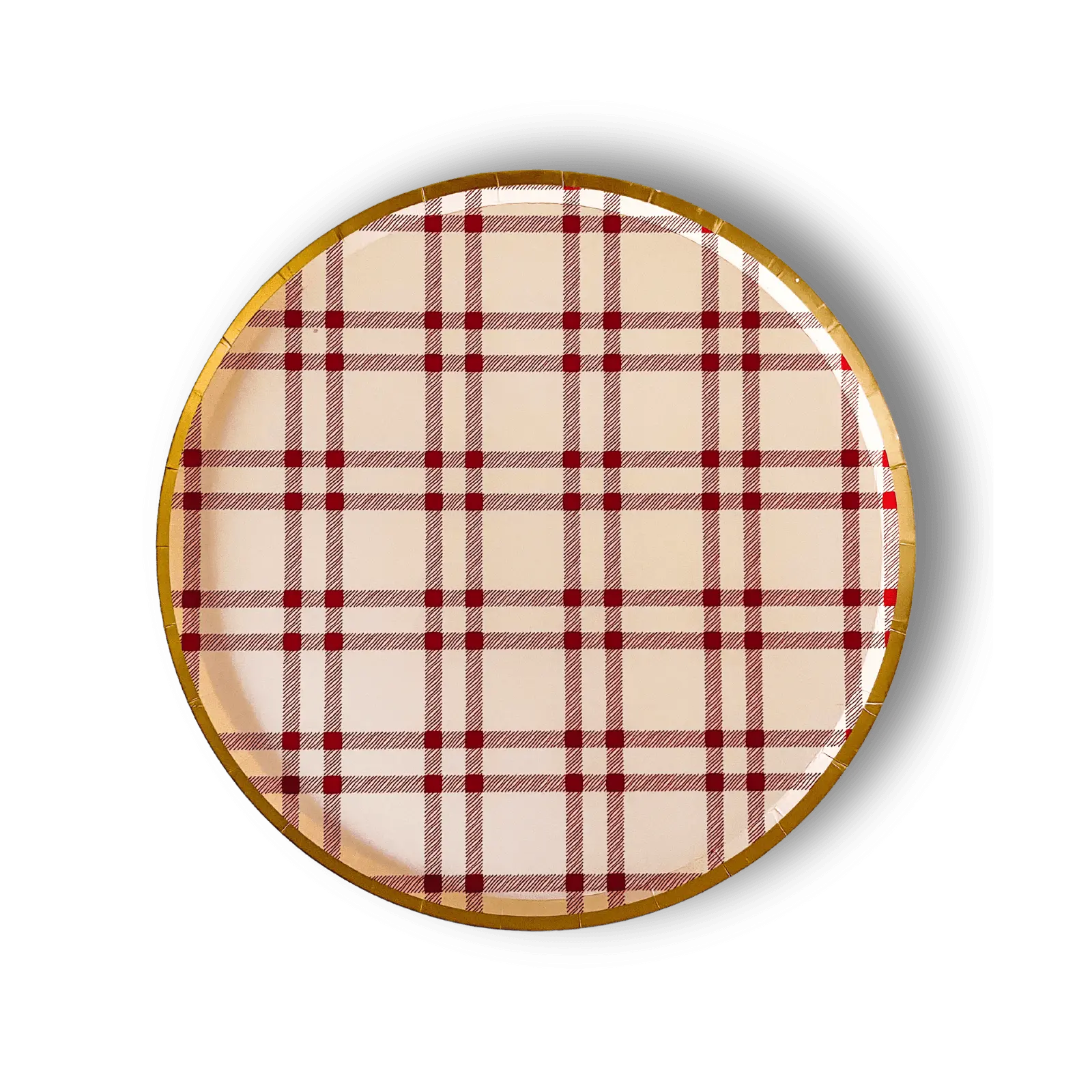 Farmhouse Red Plaid Paper Party Plate (8pcs)
