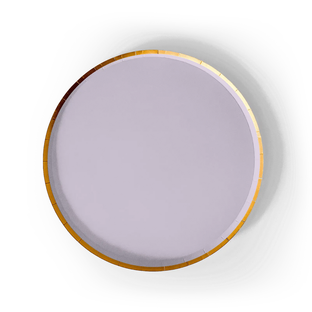 Gold Light Pink Paper Plate (8pcs)