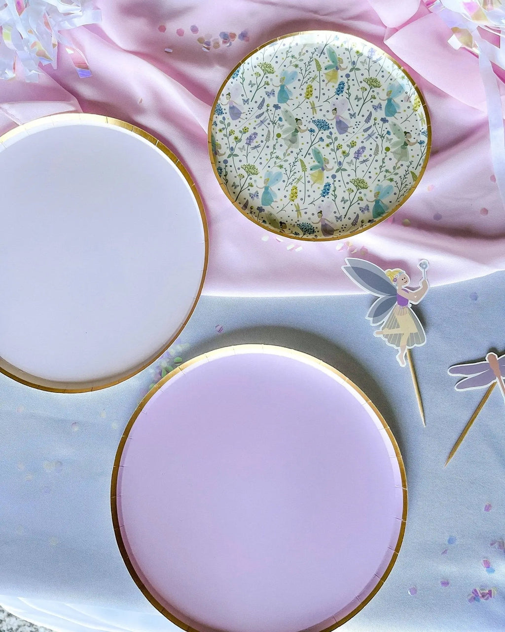 Gold Pink Paper Plate (8pcs)