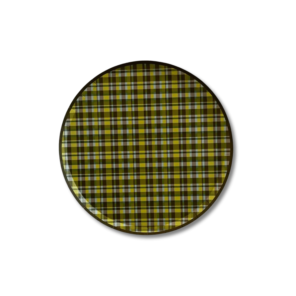 Green Plaid Dessert Party Plate (8pcs)