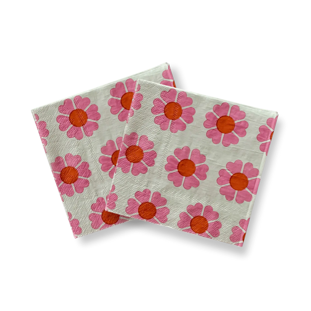 Vintage Flower Small Disposable Paper Napkins (16pcs)