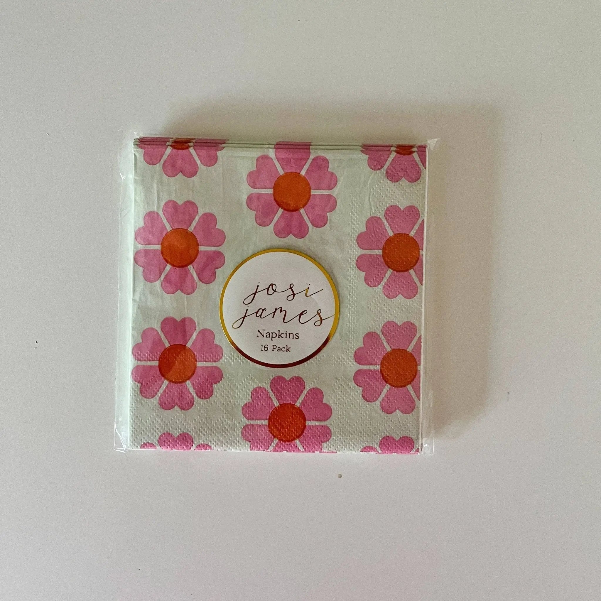 Vintage Flower Small Disposable Paper Napkins (16pcs)