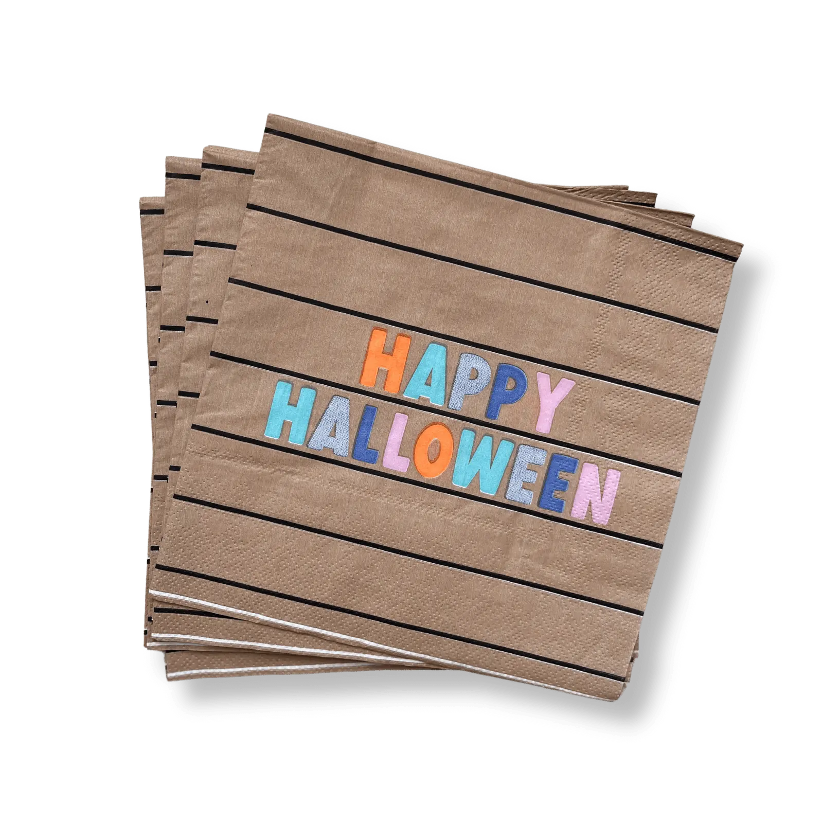Large Striped Halloween Paper Napkins (16pcs)