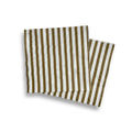 Matte Gold Striped Large Disposable Paper Napkins (16pcs)