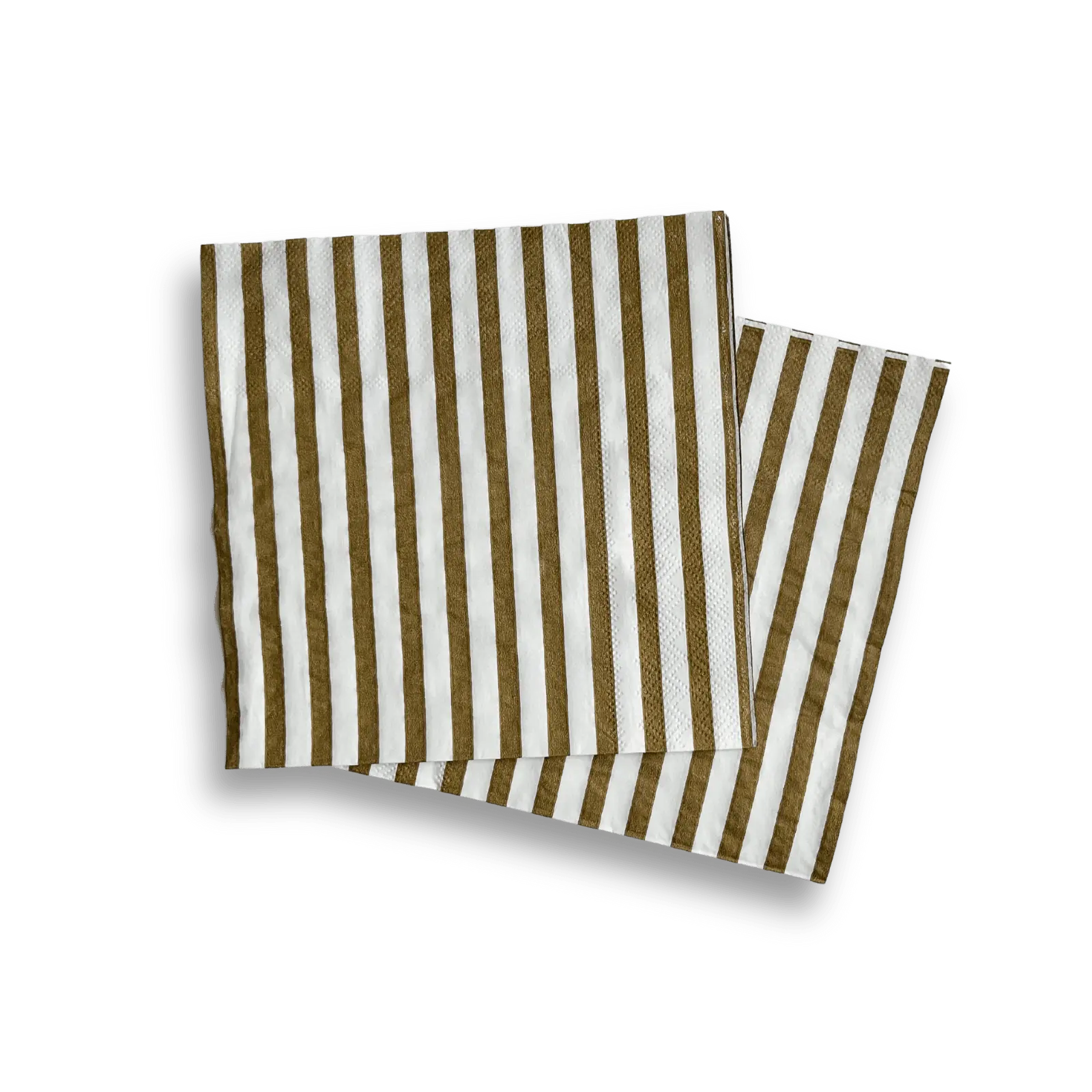 Matte Gold Striped Large Disposable Paper Napkins (16pcs)