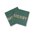 Merry Green Christmas Beverage Napkins (24pcs)