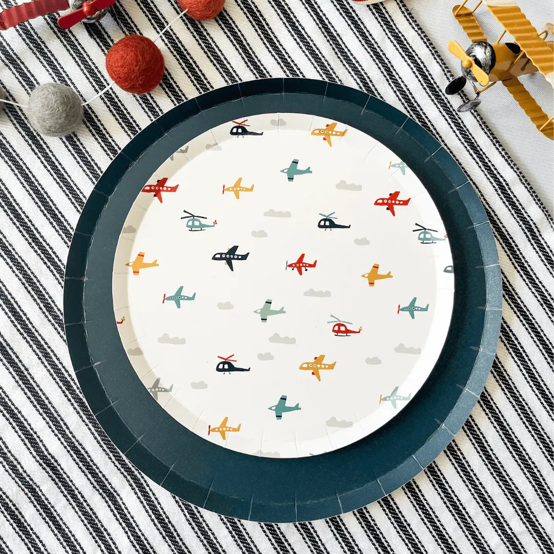 Navy Paper Party Plate (8pcs)