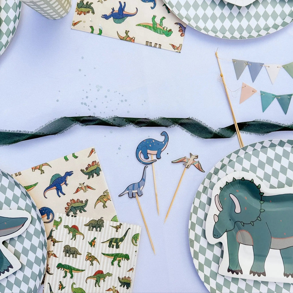 Dinosaur Shaped Paper Party Plates (12pcs)