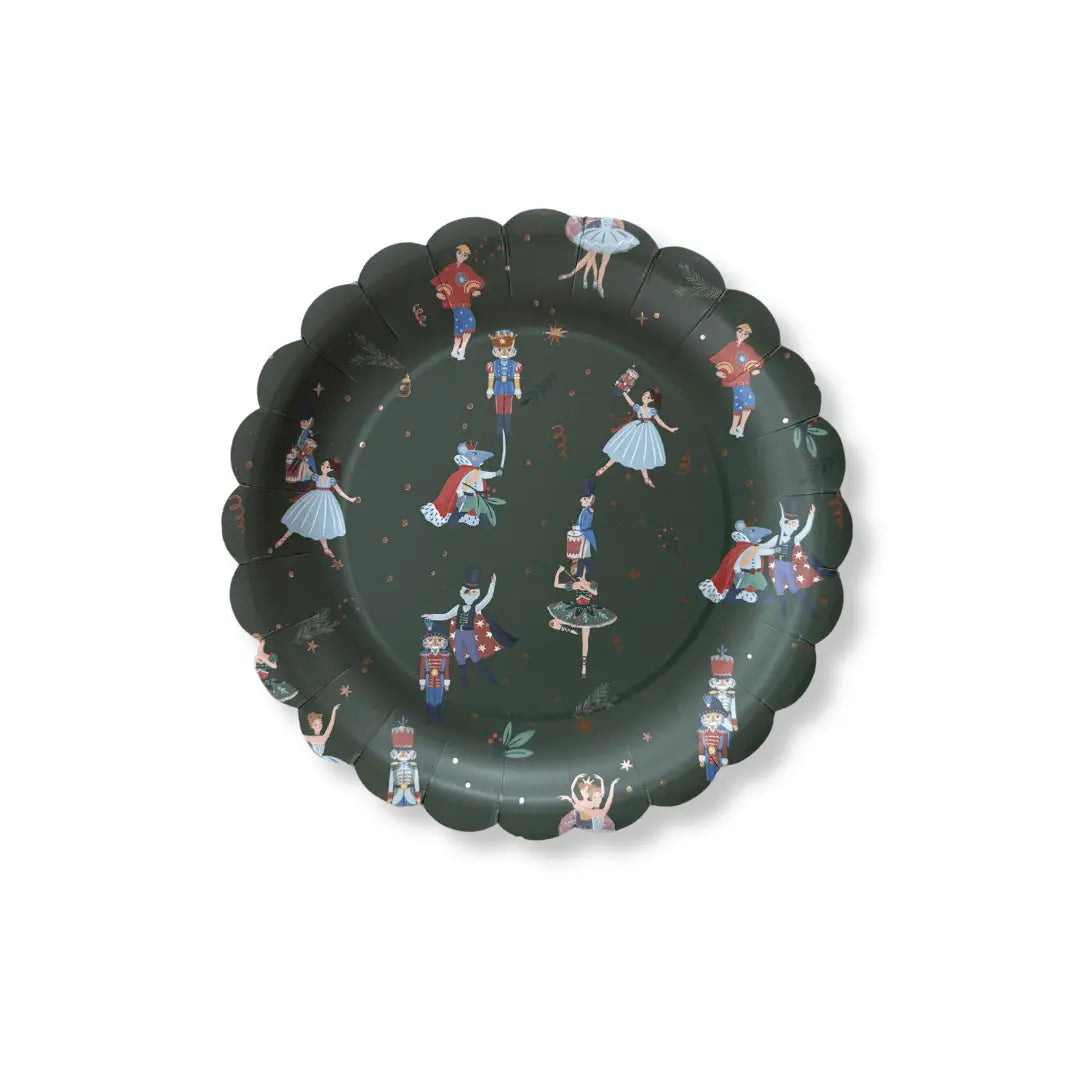 Nutcracker Scalloped Dessert Plates (12pcs)