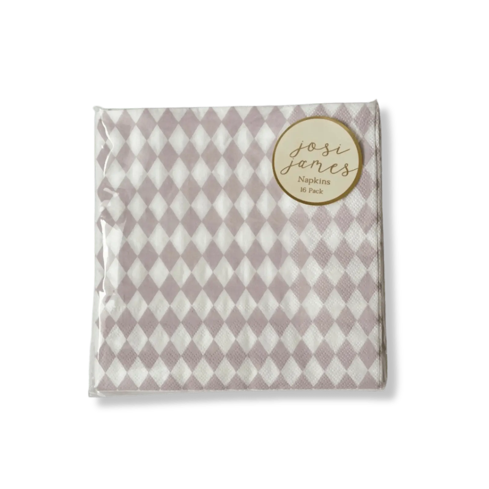 Pink Bavarian Check Large Disposable Paper Napkins (16pcs)