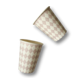 Pink Bavarian Checkered Cups (8pcs)