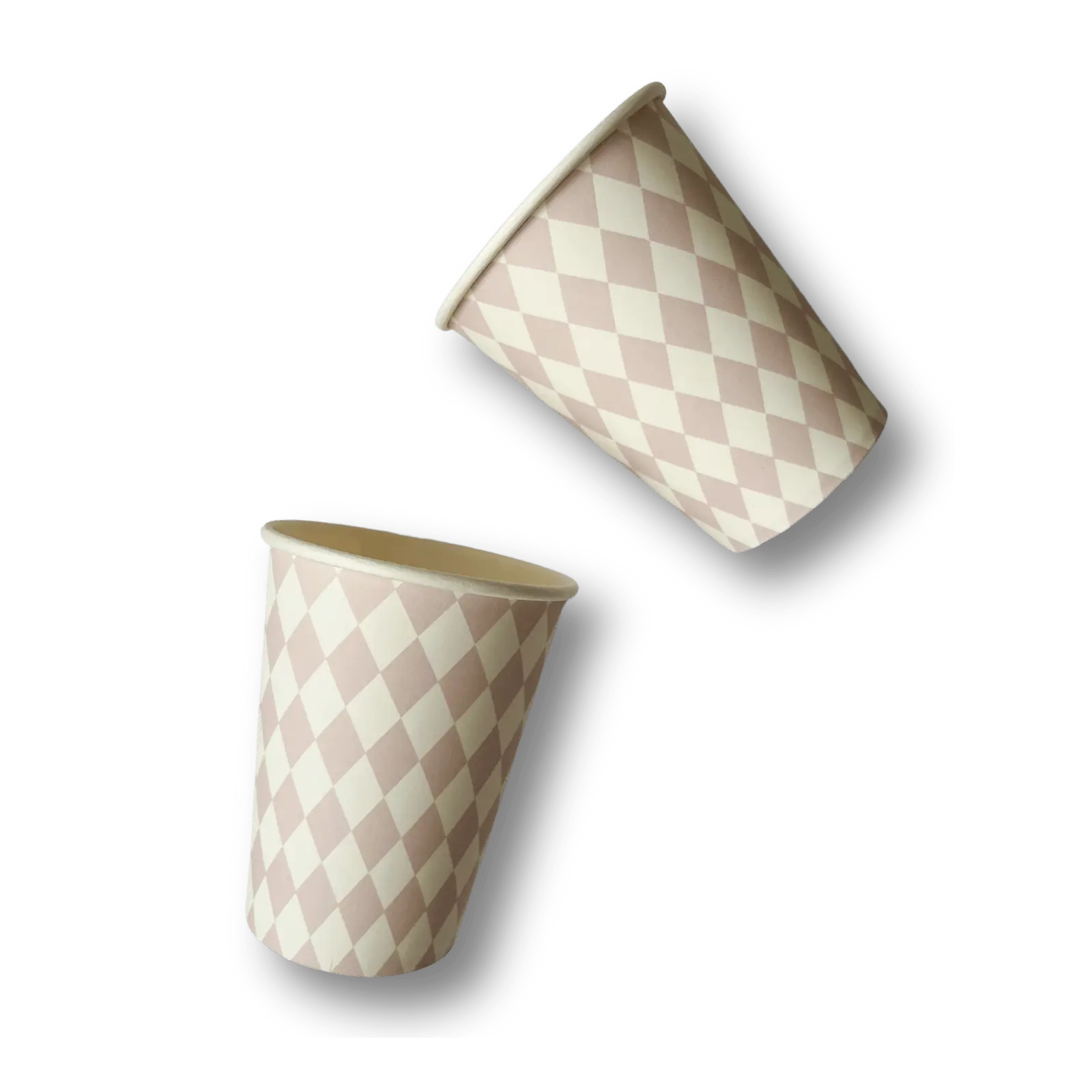 Pink Bavarian Checkered Cups (8pcs)