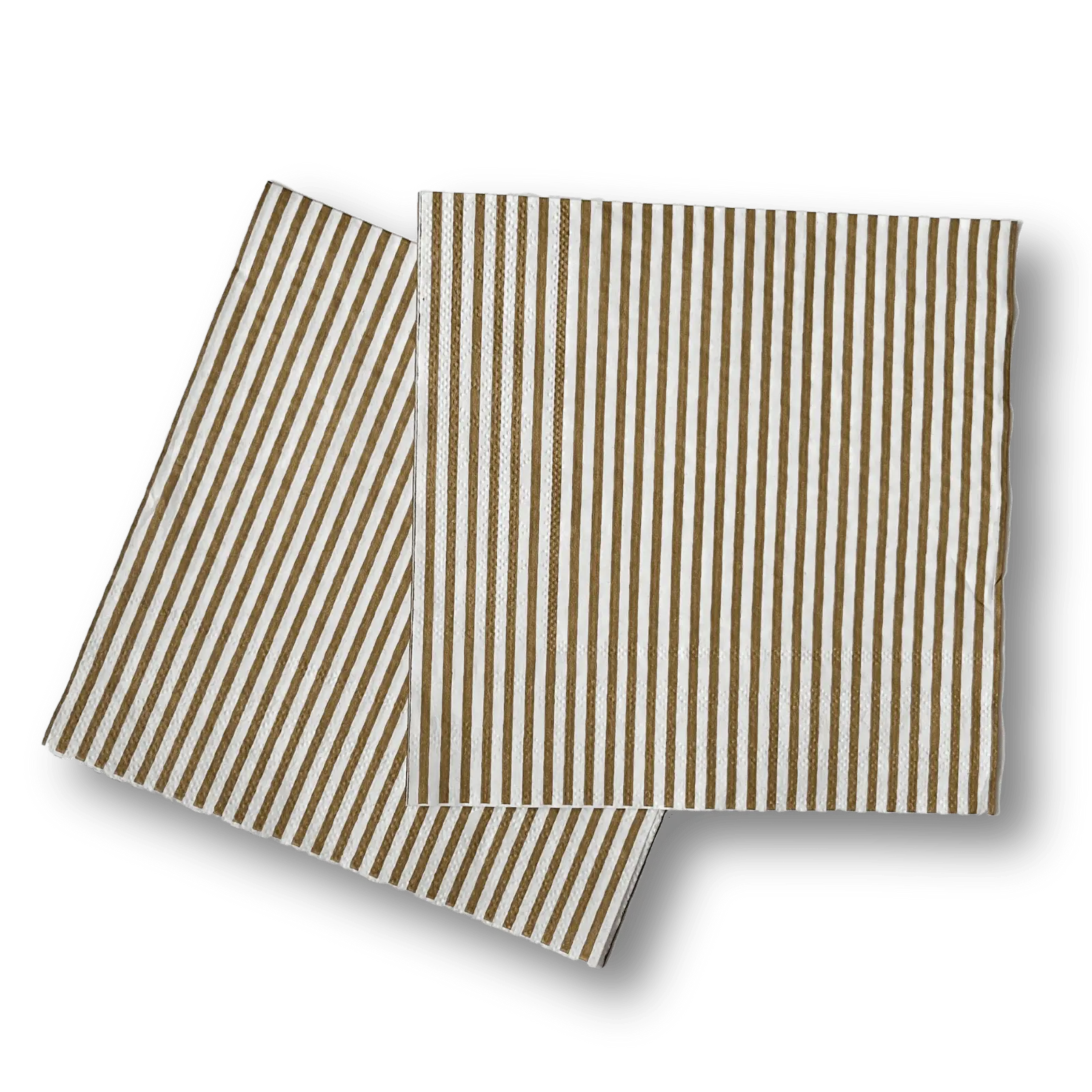 Pinstripe Gold Matte Large Disposable Paper Napkins (16pcs)