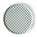 Premium Checkered Blue Plate (12pcs)