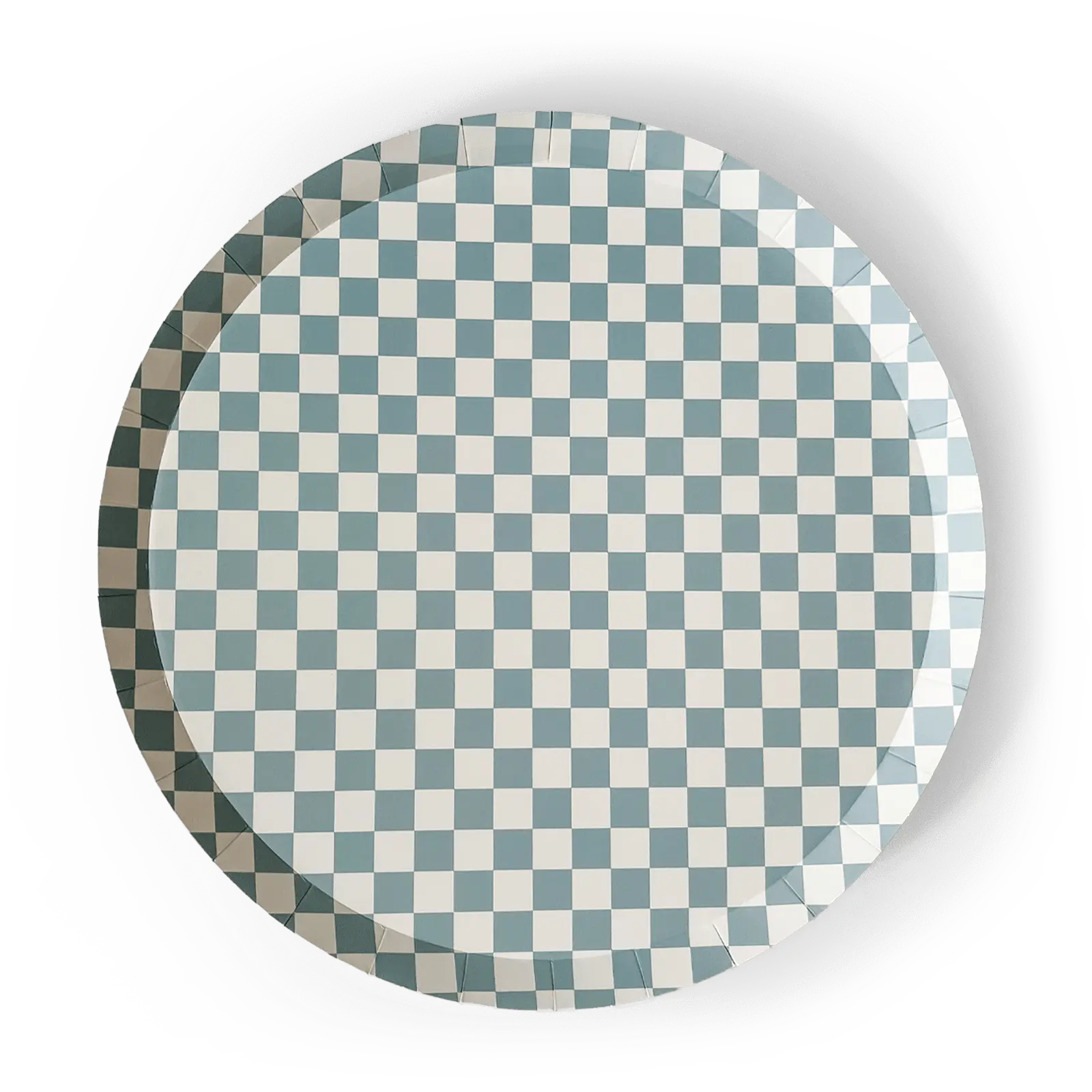 Premium Checkered Blue Plate (12pcs)
