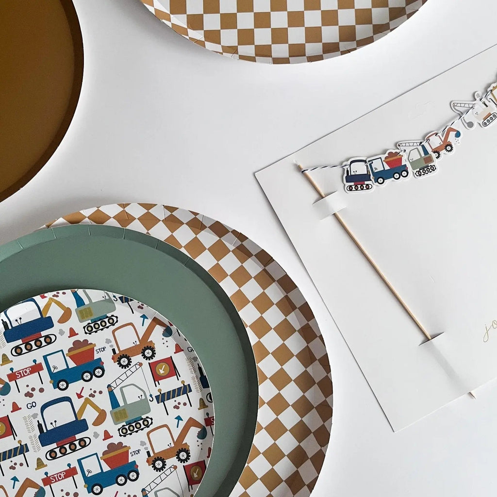 Premium Checkered Gold Matte Plate (8pcs)