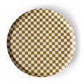 Premium Checkered Gold Matte Plate (8pcs)