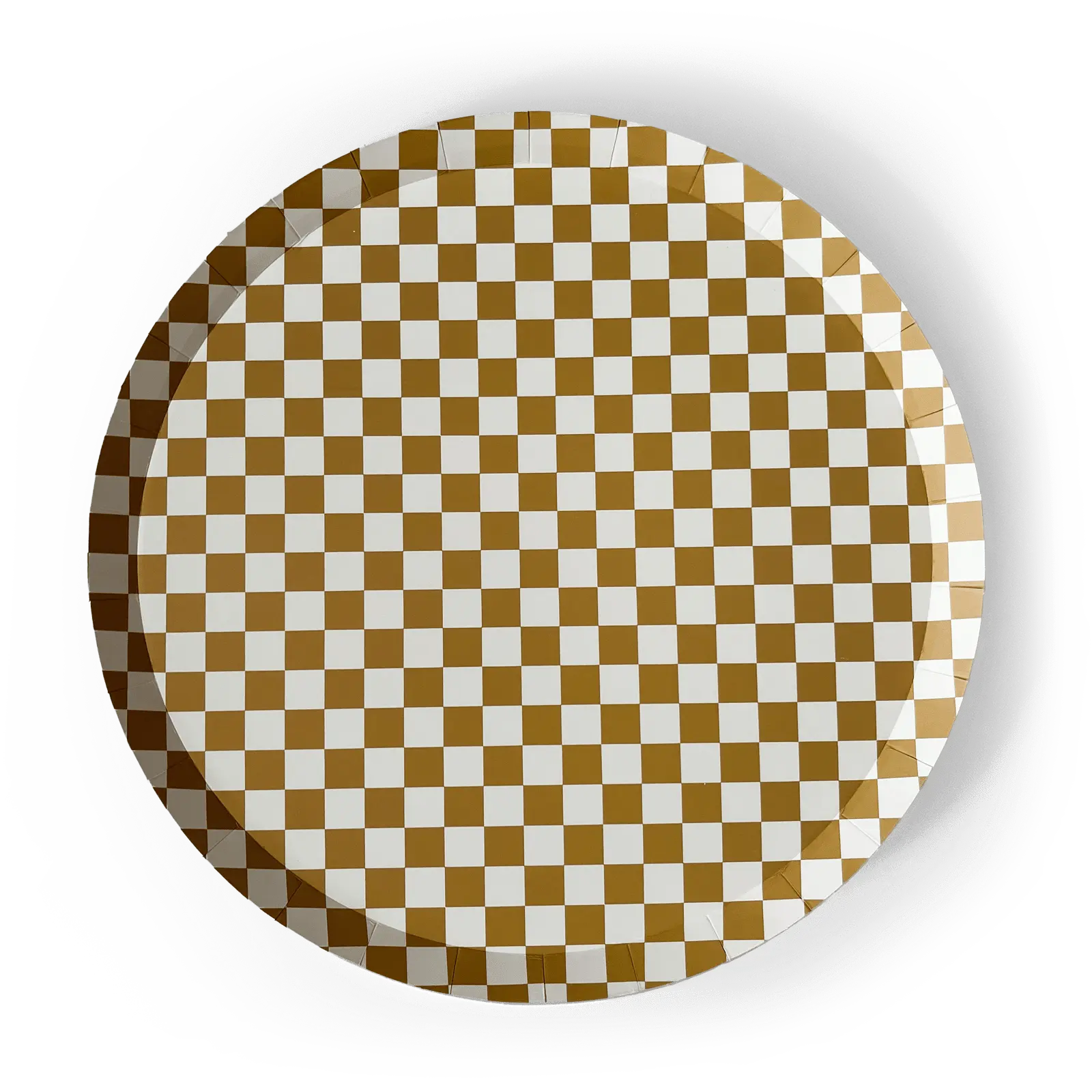 Premium Checkered Gold Matte Plate (8pcs)