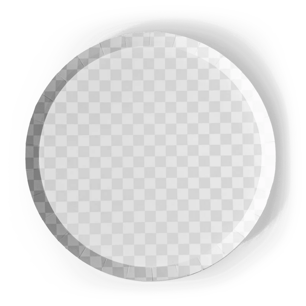 Premium Checkered Light Gray Plate (8pcs)