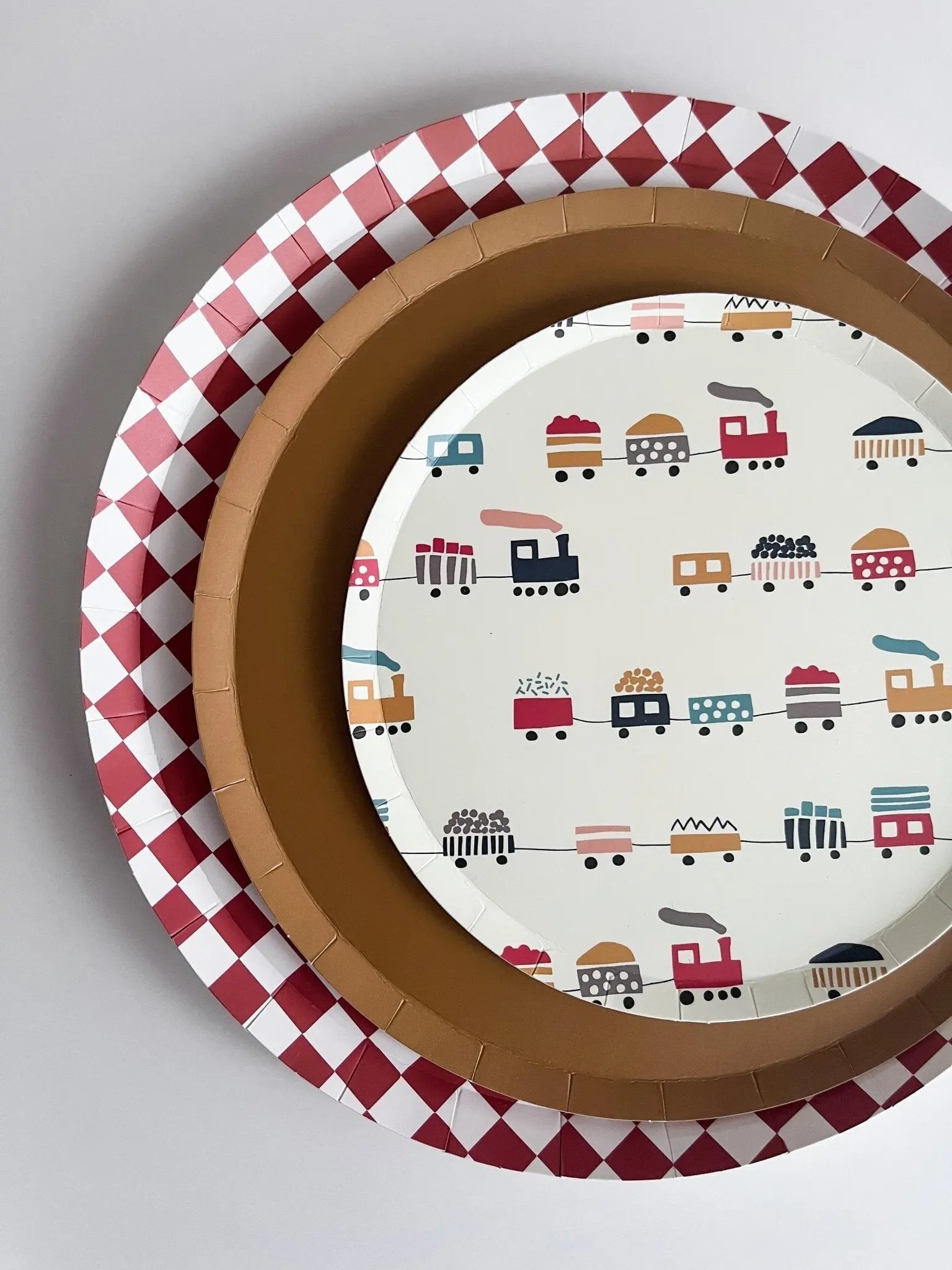 Premium Checkered Red Plate (8pcs)