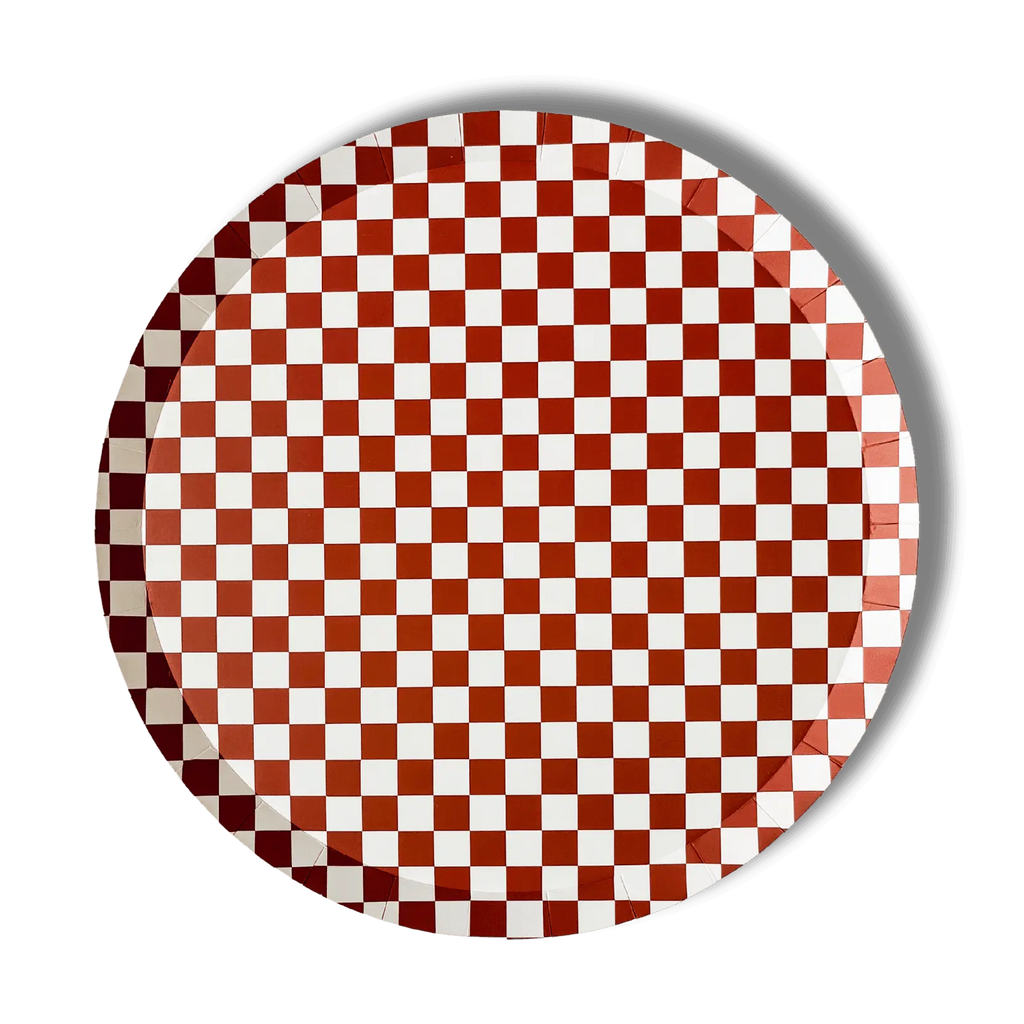 Premium Checkered Red Plate (8pcs)