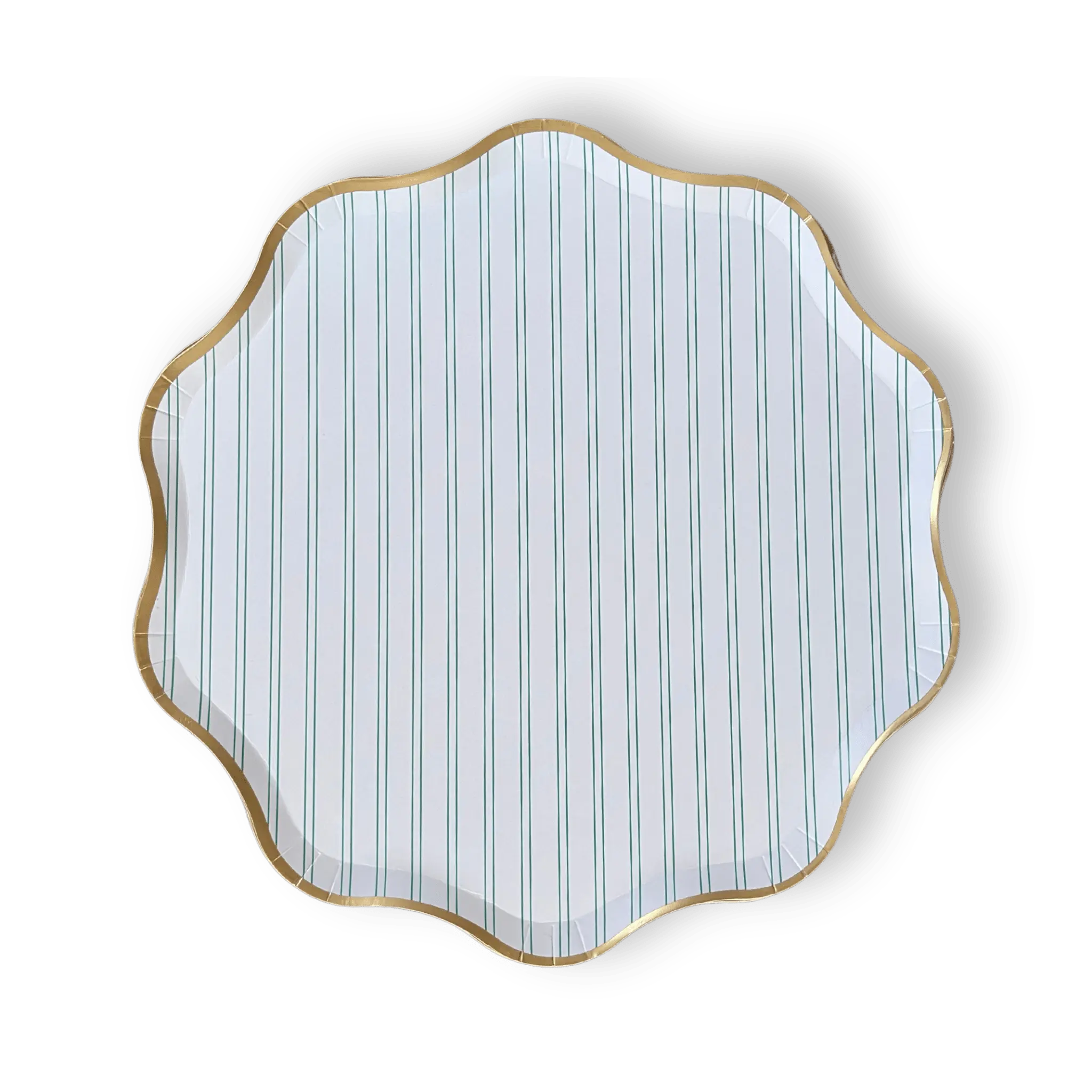 Premium Green Striped Plate (12pcs)