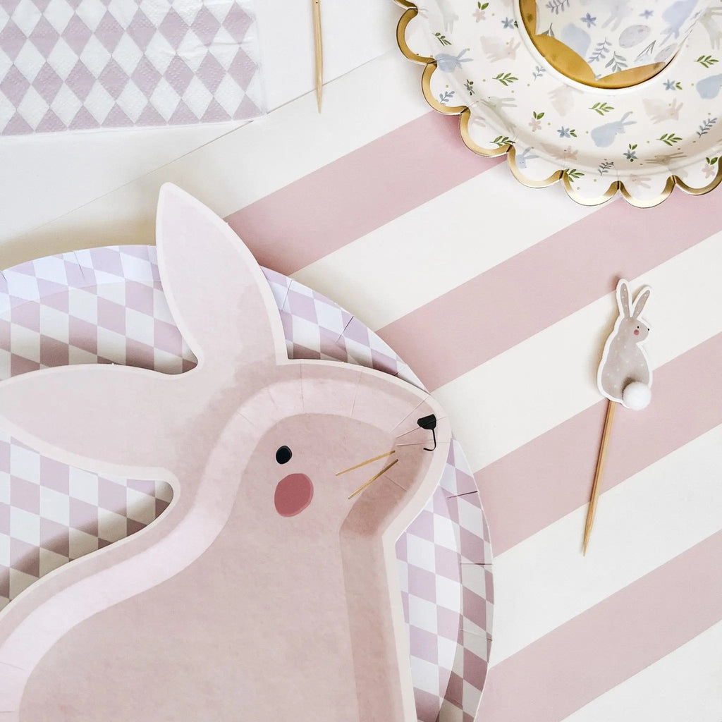 Premium Pink Bavarian Check Paper Party Plate (8pcs)