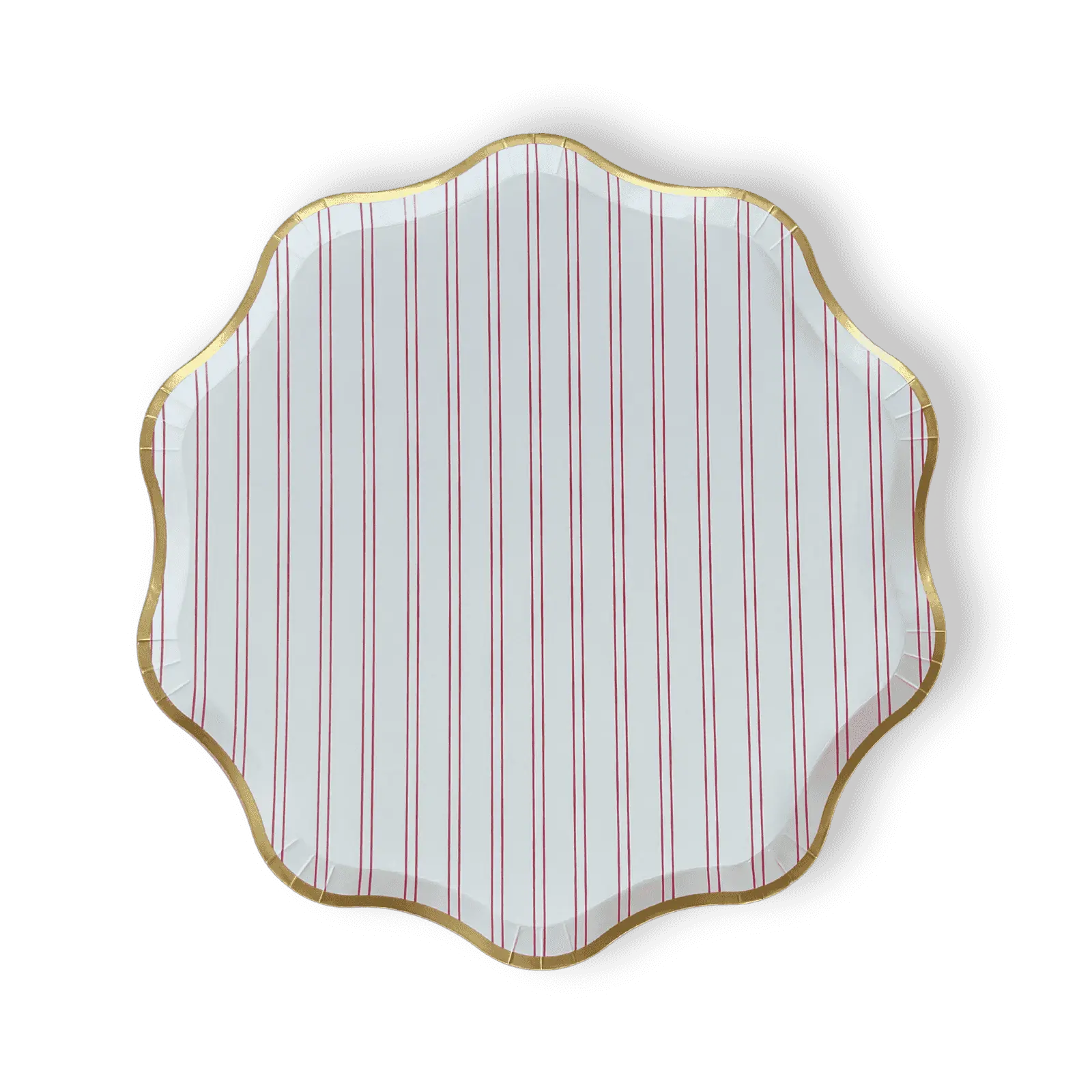 Premium Red Farmhouse Striped Plate (12pcs)
