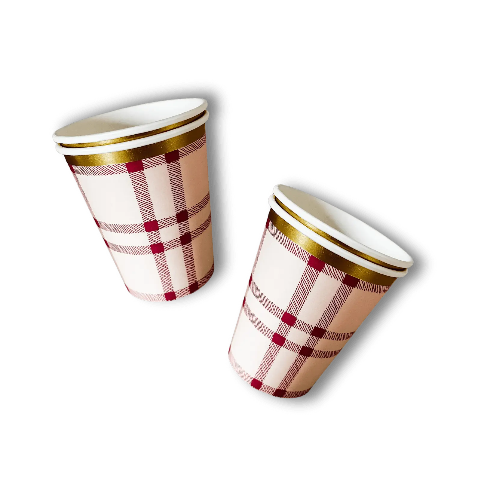 Red Plaid Cups