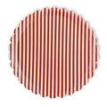 Red & White Candy Stripe Scalloped Dinner Plates (12pcs)