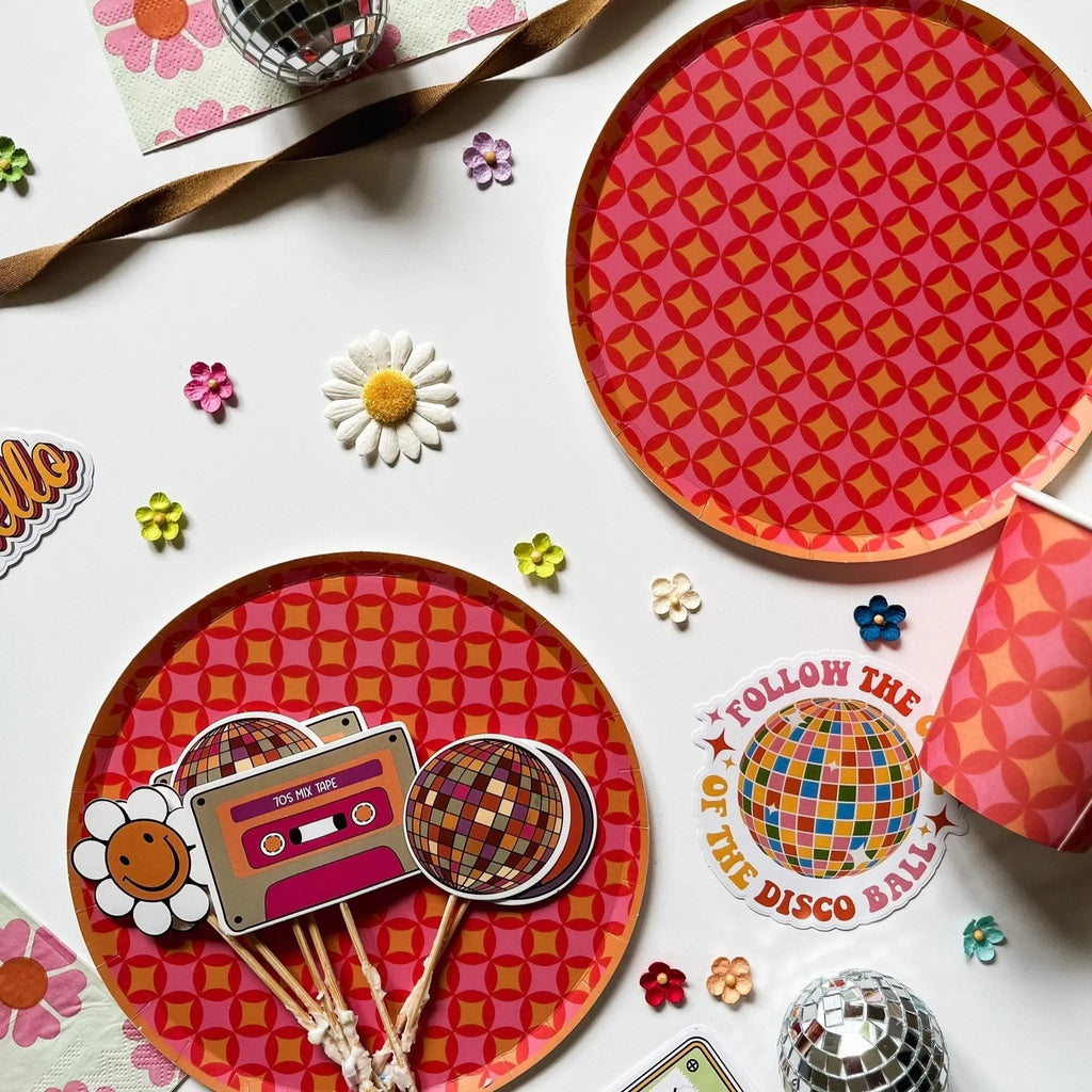 Retro Groovy Cupcake Toppers